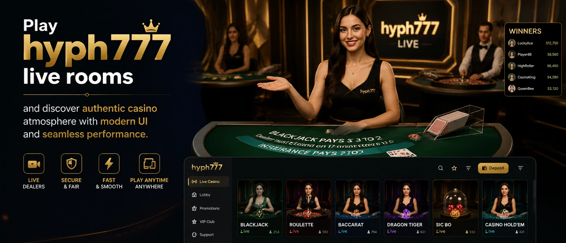 HYPH777 Casino: Trải Nghiệm Giải Trí Trực Tuyến Hấp Dẫn banner