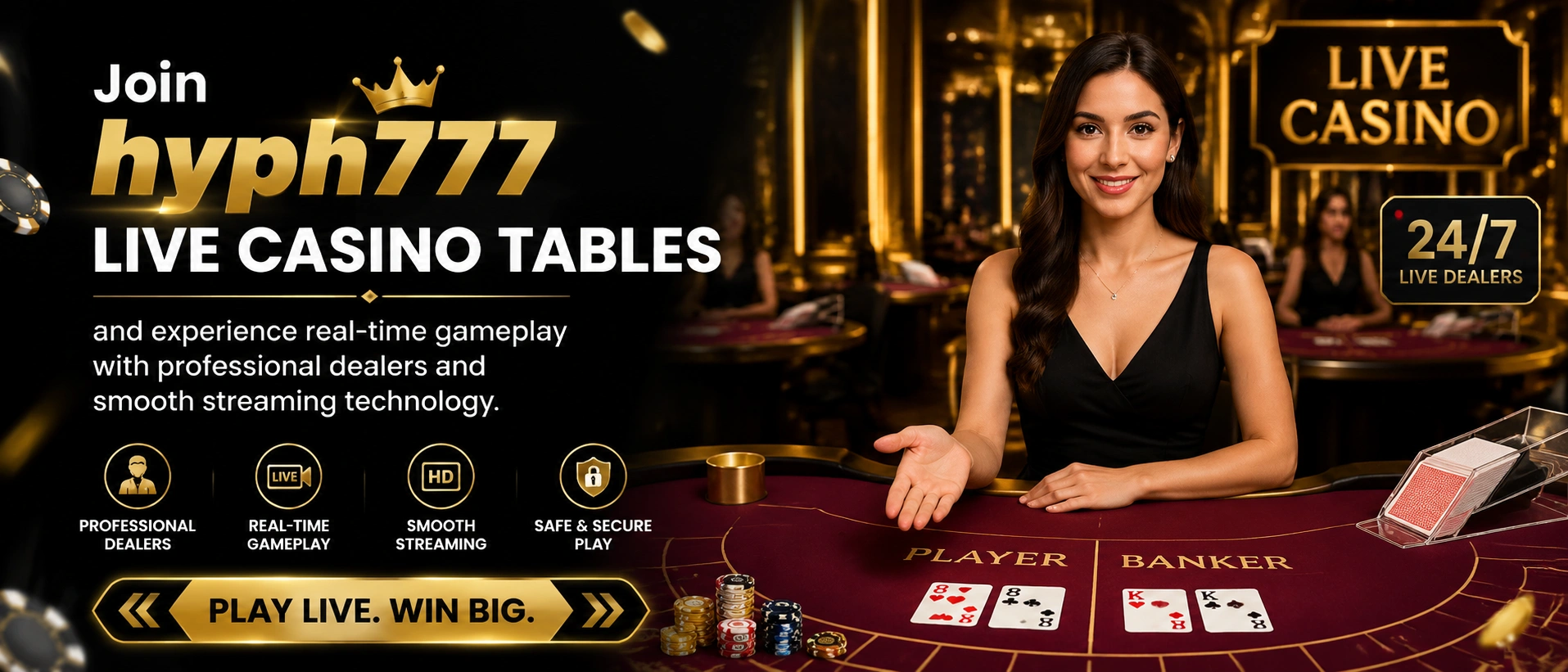 HYPH777 Casino mobile live casino view