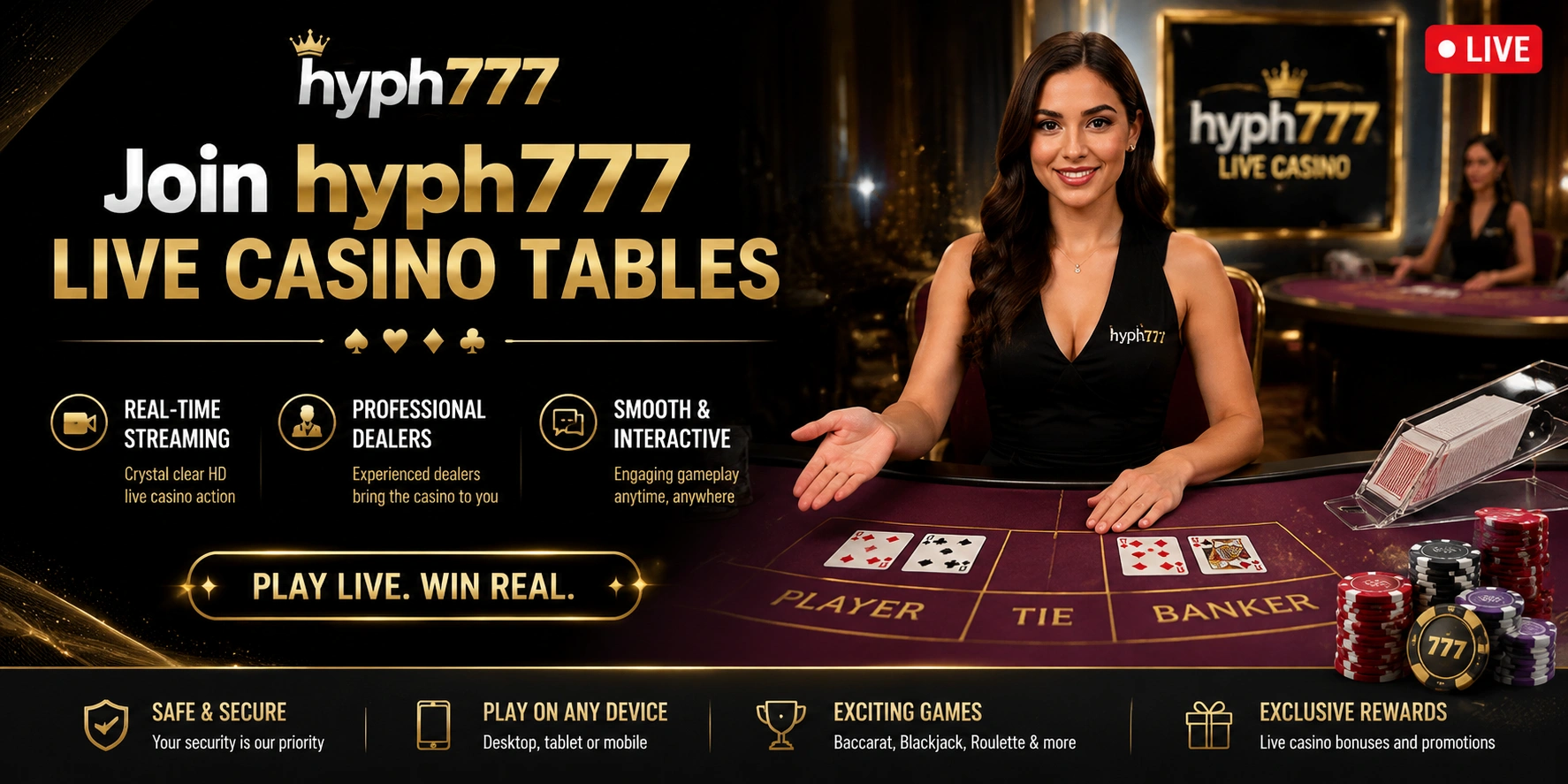 HYPH777 Casino live casino banner