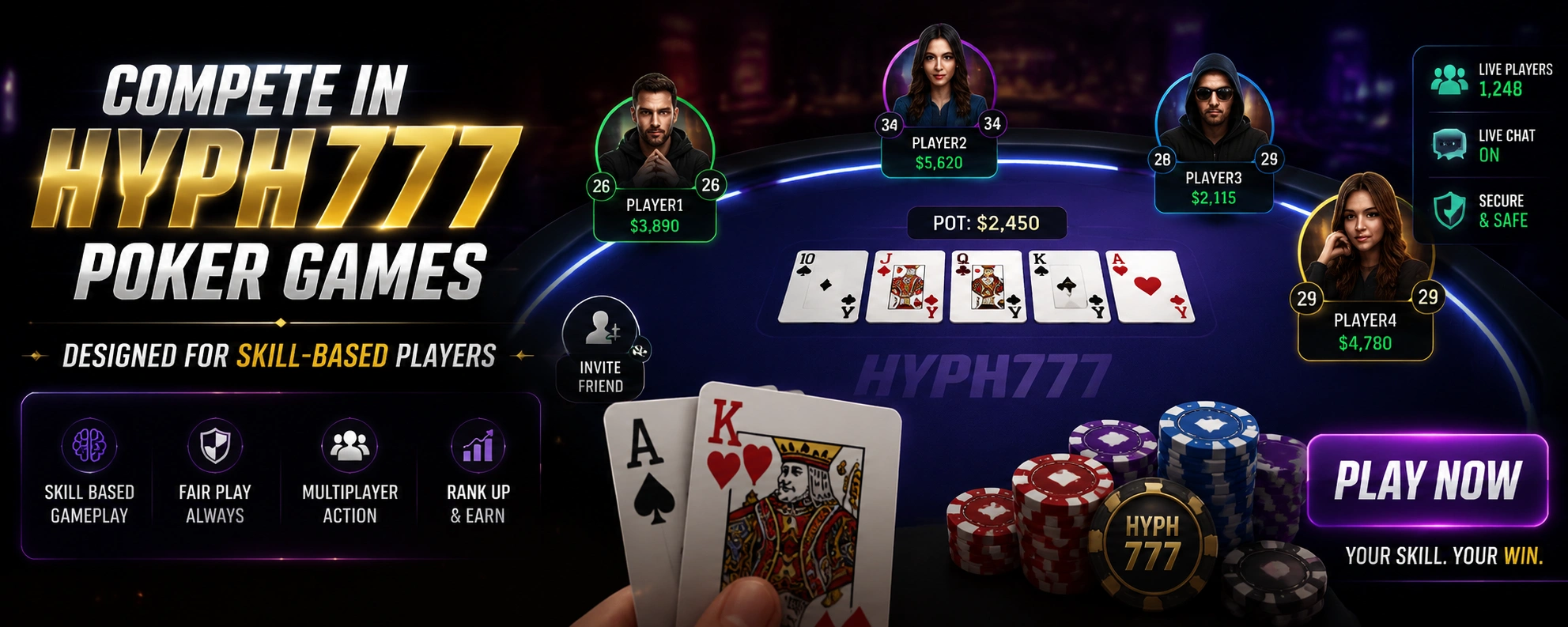 HYPH777 Card Games | Play Online Card Games at HYPH777 banner