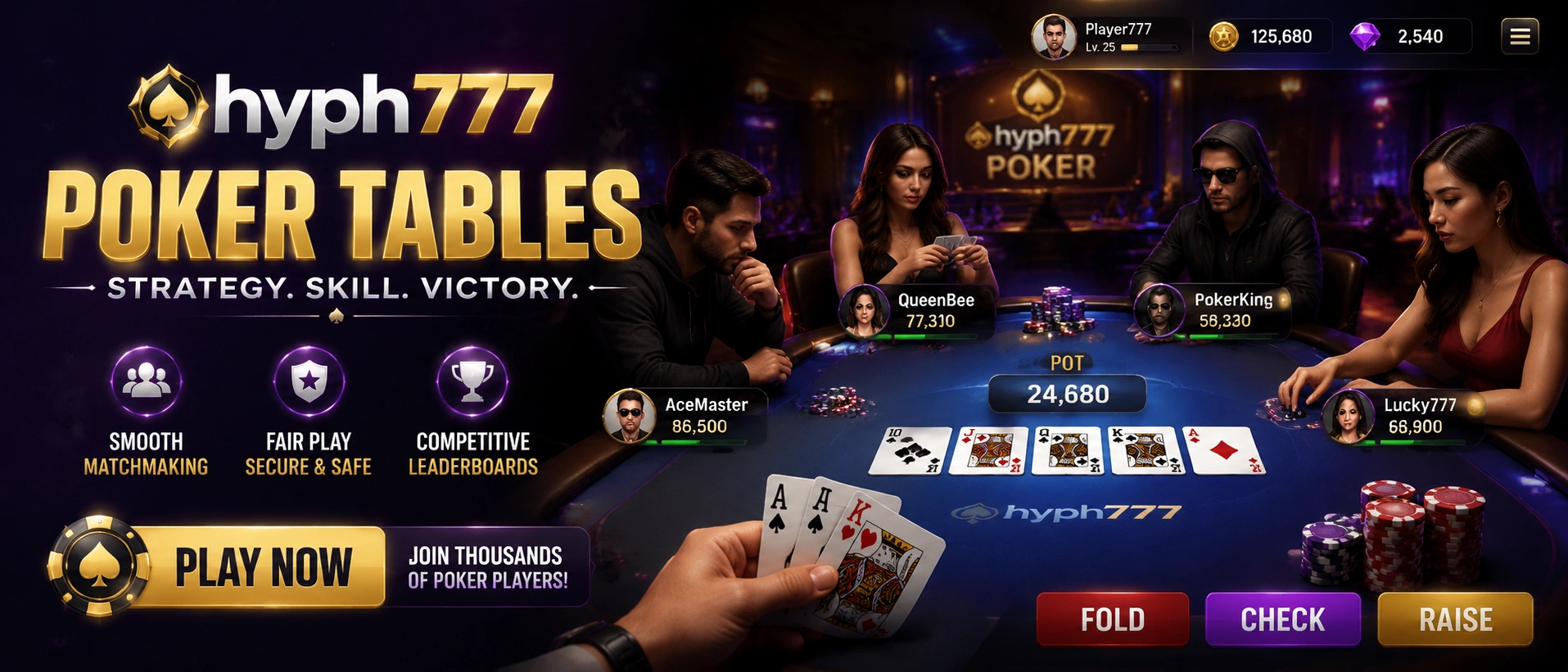 HYPH777 card games banner
