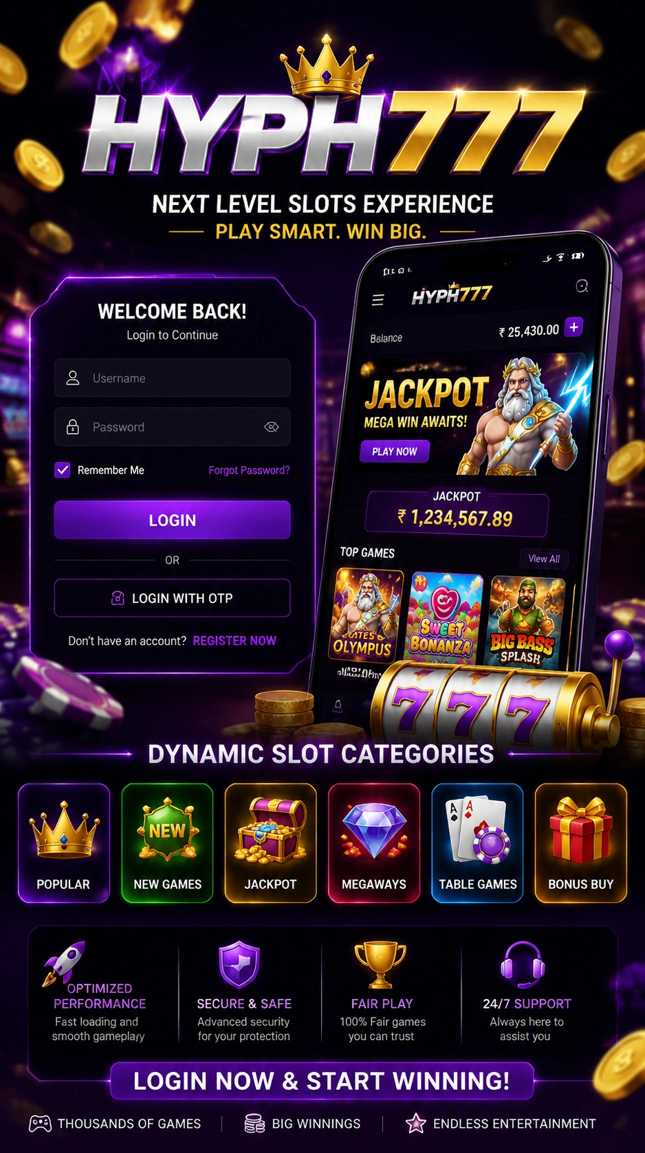 HYPH777 Jackpots extra visual one