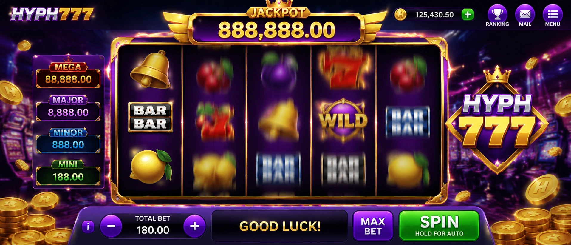 HYPH777 Jackpots main visual